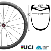 35% Off 50mm Deep 34mm Wide 1350gr Tubeless Able Carbon Clincher & Free Shipping Worldwide